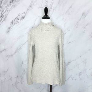 Armani Collezioni Tan Split Turtleneck Sweater